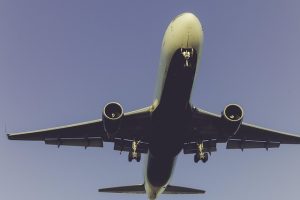 Airplane in crosswinds