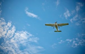 Airplane preparing to land