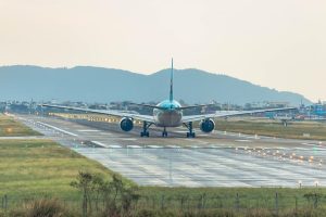 Airplane preparing to take off